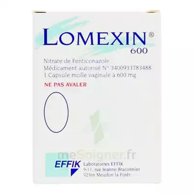 Lomexin 600 Mg Caps Molle Vaginale Plq/1 à Le Teich