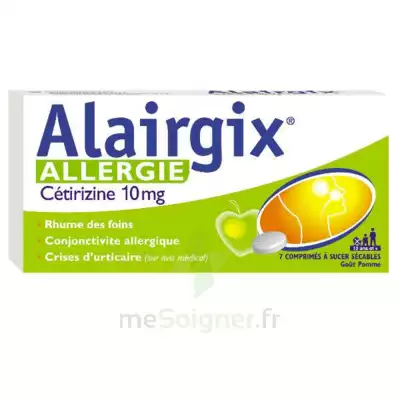 Alairgix Allergie Cetirizine 10 Mg Comprimés à Sucer Séc Plq/7 à Le Teich